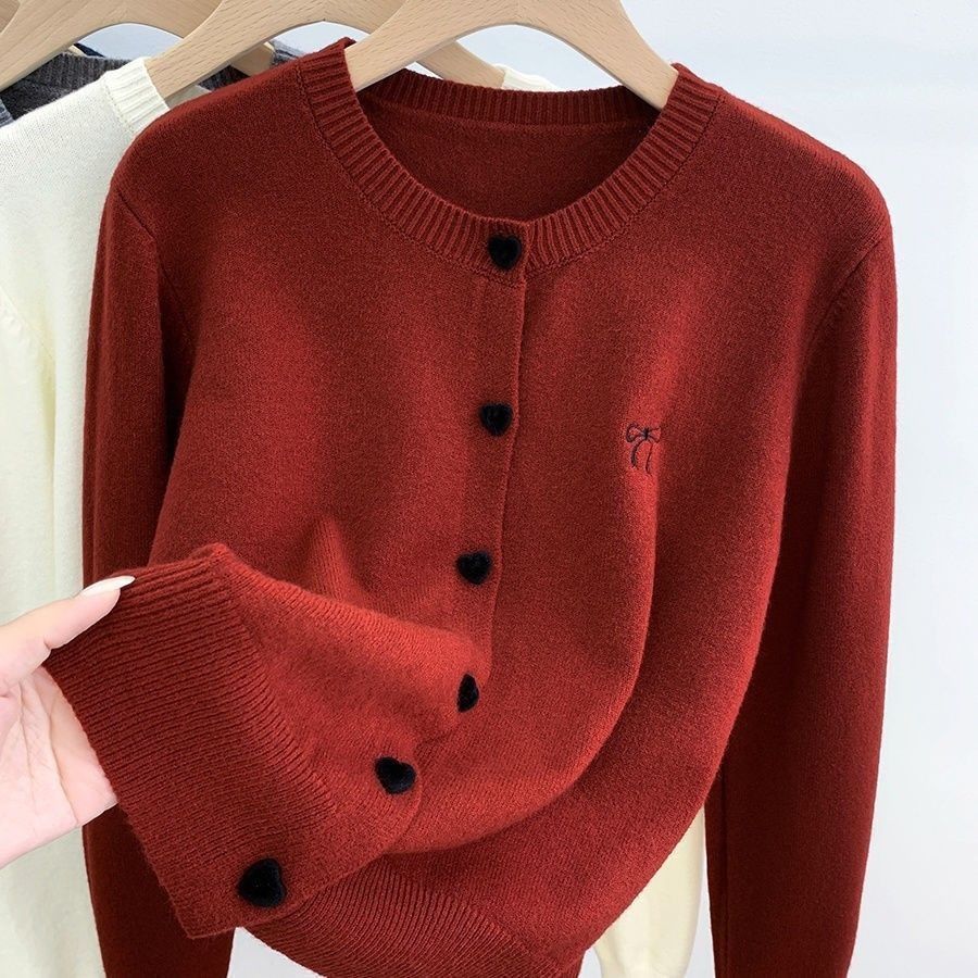 Clearance Sale🔥 Women's Casual Solid-Color Cotton Long-Sleeve Cardigan
