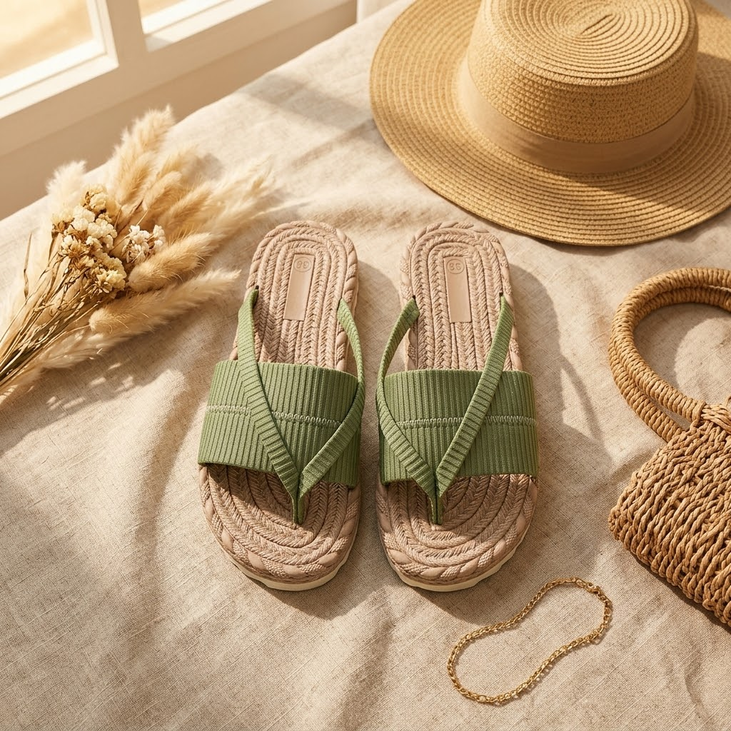 🎁New arrivals, limited-time 30% off! Soft Espadrille-Style Slide Sandals