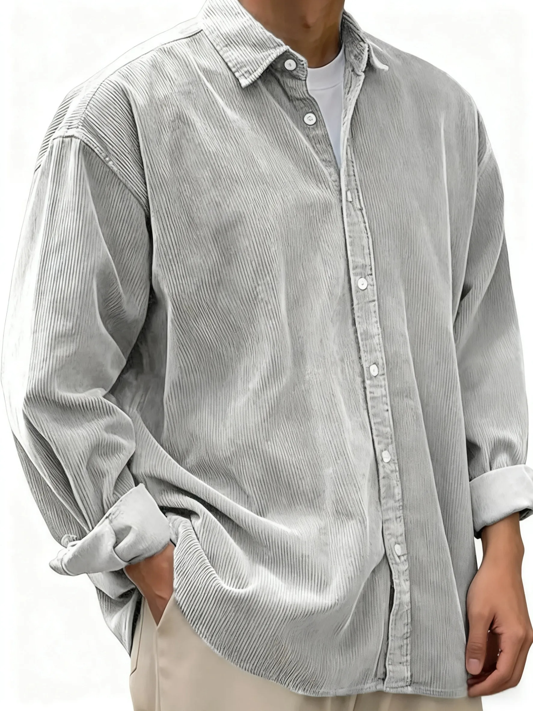 100% Premium Cashmere Men’s Shirt — Timeless Style #12201