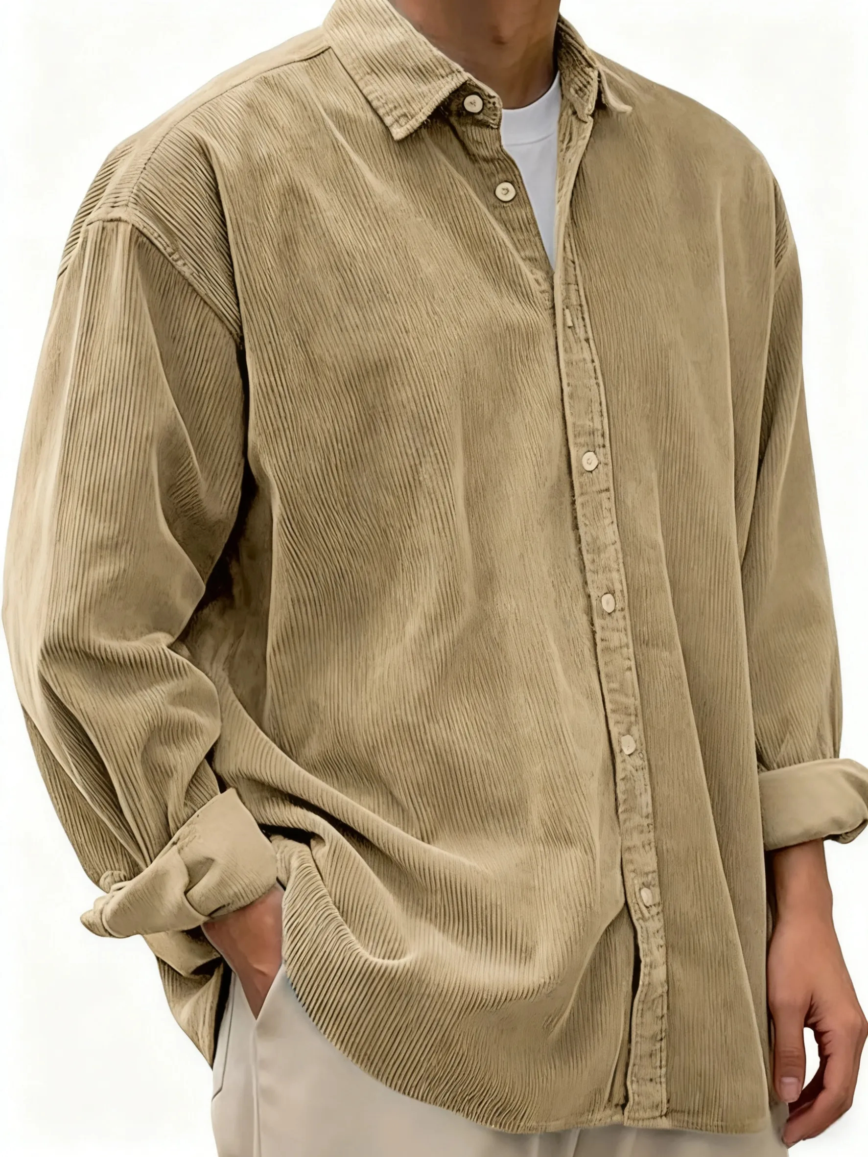 100% Premium Cashmere Men’s Shirt — Timeless Style #12201