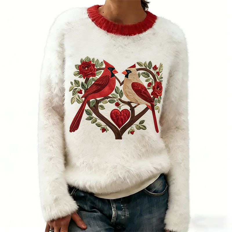 [New Arrival] 🎄 New arrival! 🔥 Cute pattern, round neck, loose-fitting sweater top.#1217-1