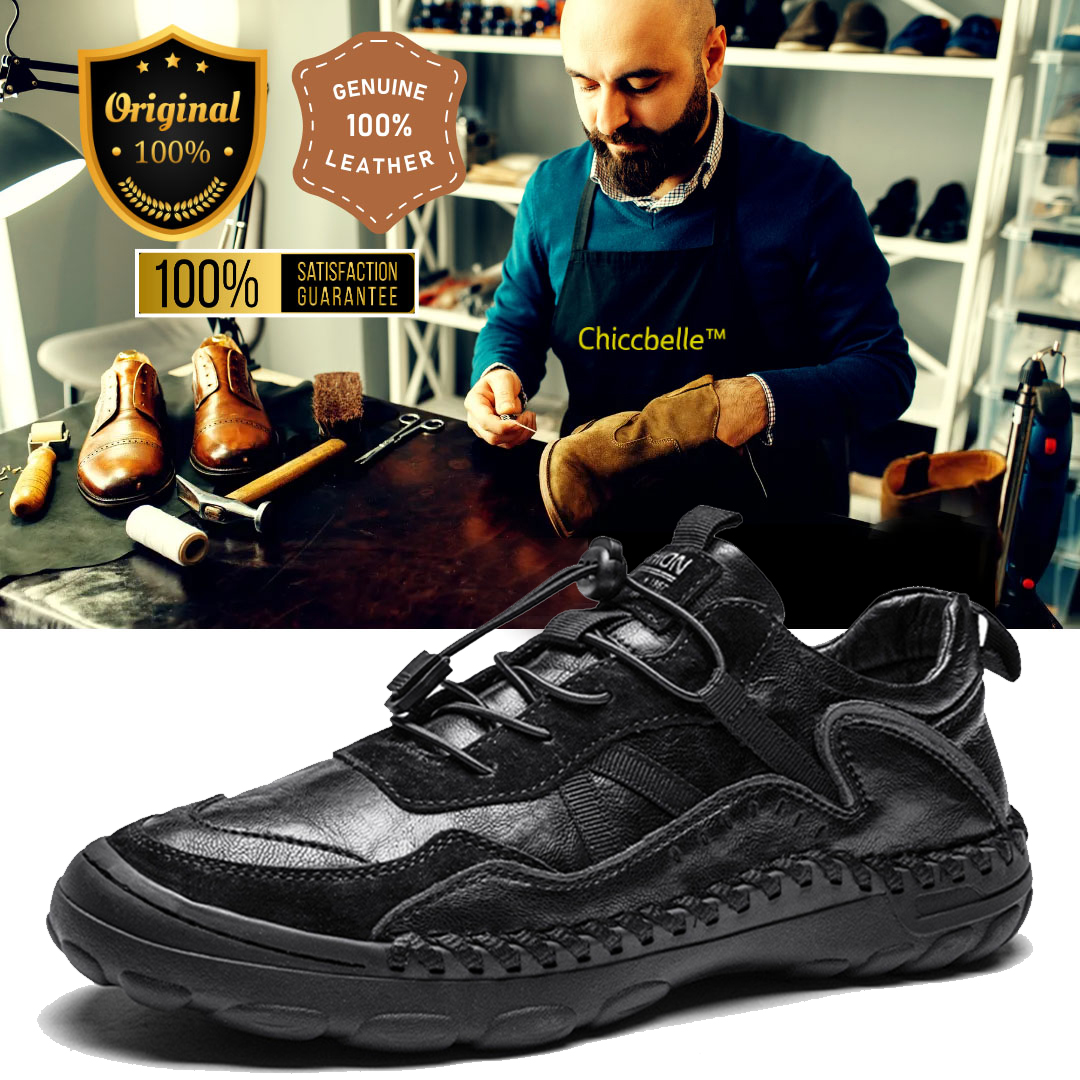 ⏰Last Day! 50% OFF 🔥 ideacloth® StrideCrafts Men's Leather Loafers - Arch Support & Wide Fit Slip-Ons