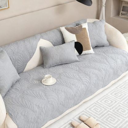 Minimalist 100% Cotton Anti-Slip Sofa Cover: Pet & Child Friendly Cushion, Breathable Pad Protector