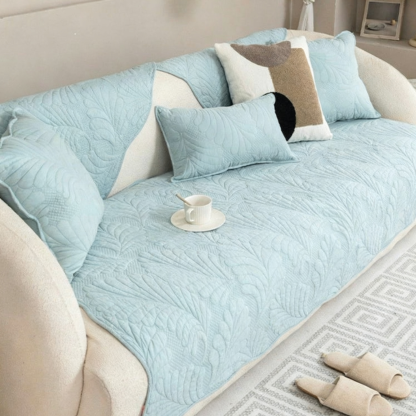 Minimalist 100% Cotton Anti-Slip Sofa Cover: Pet & Child Friendly Cushion, Breathable Pad Protector