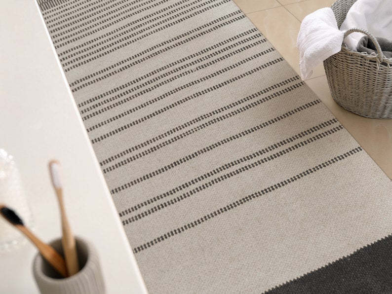 CASPER Art Mat, Grey Vinyl Protective Mat, Persian Rug Design, Waterproof Floor Mat, Vinyl Area Rug, Home Ideas, Bathroom, Kitchen