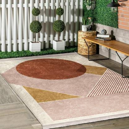 Beige Abstract Area Rug|Non-Slip Striped Living Room Rug|Boho Area Rug|Dining Room Rug|Kitchen Rug|Doorway Carpet|Bestselling Rugs