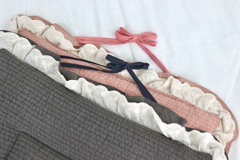 Frill Cotton Fluffy Seat Cushion with Ties Non-Slip Washable