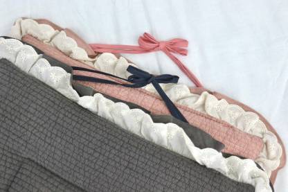 Frill Cotton Fluffy Seat Cushion with Ties Non-Slip Washable