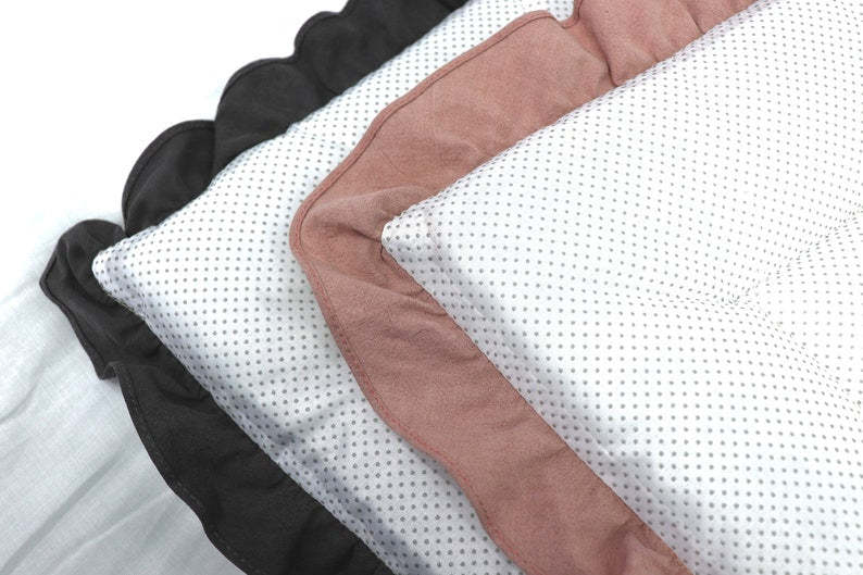 Frill Cotton Fluffy Seat Cushion with Ties Non-Slip Washable