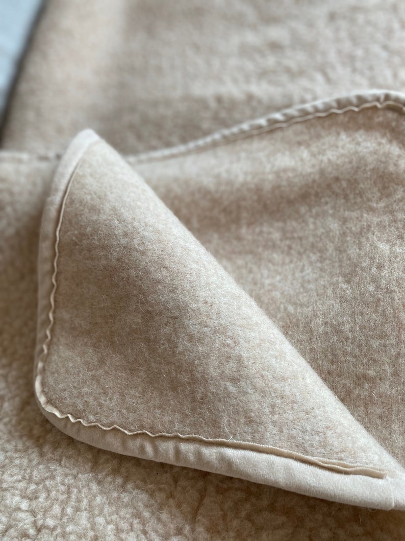 Handmade Merino Wool Blanket Throw: Warm Bedding, Sofa Blanket - Woolmark Certified