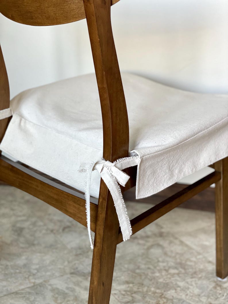 Custom Dining Chair Seat Cover|100% Cotton Handmade Slipcover|Fits Round,Square or any shape Chair|French Country,Farmhouse,Shabby Chic,Boho