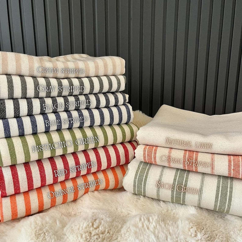 Linen Pillow Cover with Frill, Cream Ruffle Throw Pillow, Cotton Linen Cushion Case in 10 Colors – Custom Size Decorative Pillow Sham