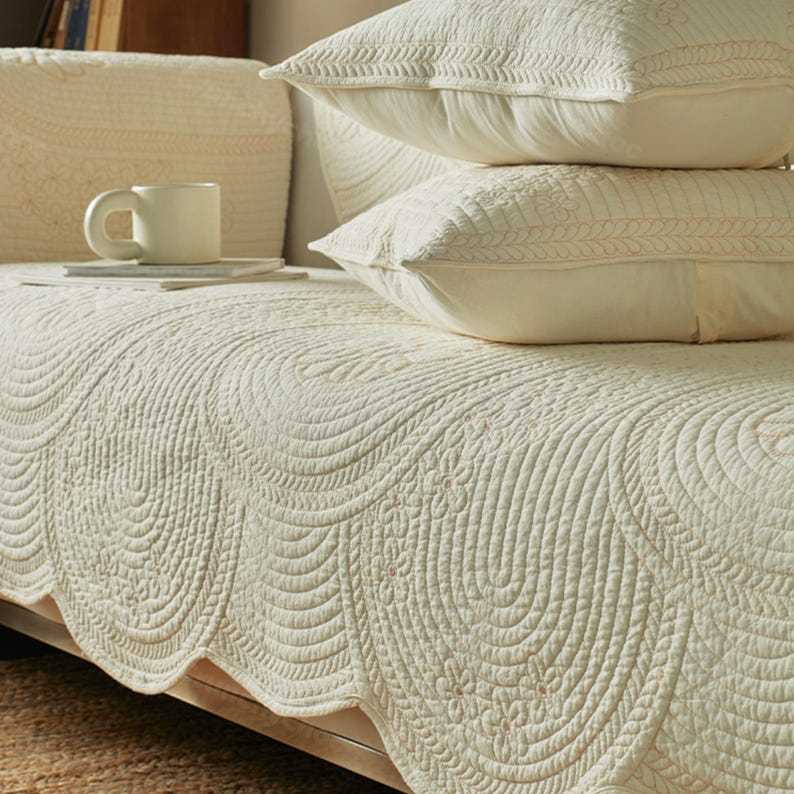 Minimalist Anti-Slip Sofa Cover: Pet & Child Friendly Furniture Protector, Cat Dog Cushion Pad