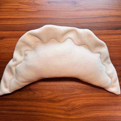 Handmade Pierogi Dumpling Stuffed Throw Pillow | Food | Polish Dumpling | Pittsburgh | Cream | Neutral | Tie Dye | Decor | Couch | Bed