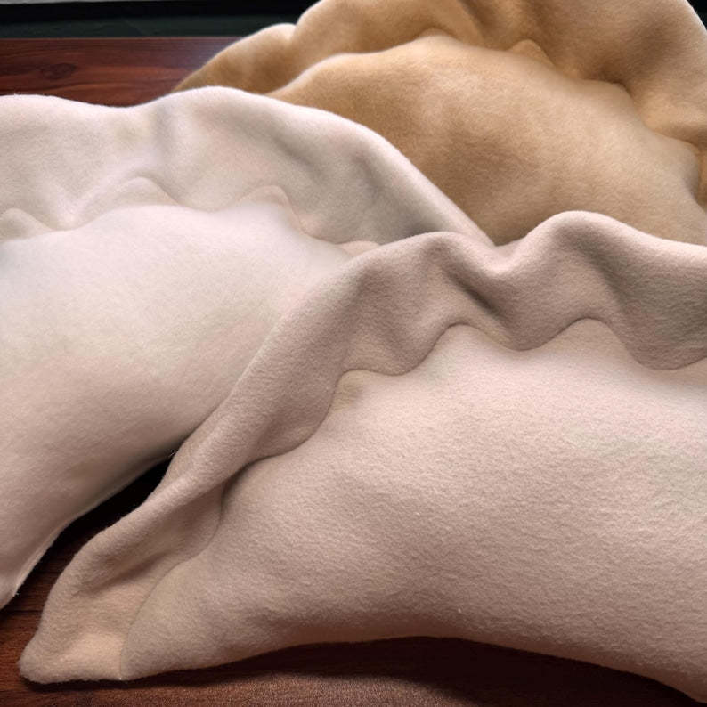 Handmade Pierogi Dumpling Stuffed Throw Pillow | Food | Polish Dumpling | Pittsburgh | Cream | Neutral | Tie Dye | Decor | Couch | Bed