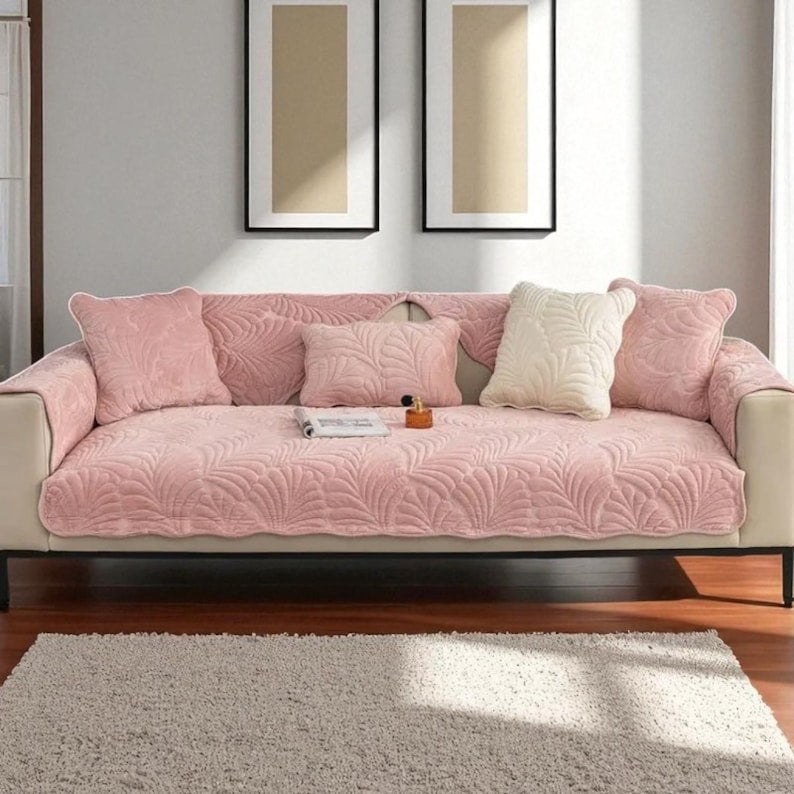 Stretch sofa cover, washable soft couch cover sofa protector, cozy modern home decor