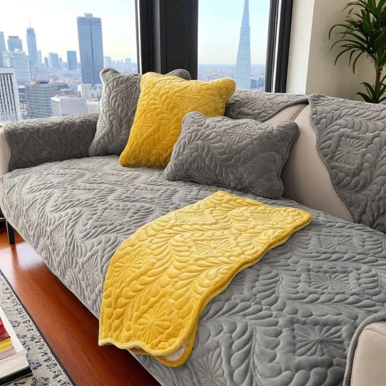 Stretch sofa cover, washable soft couch cover sofa protector, cozy modern home decor