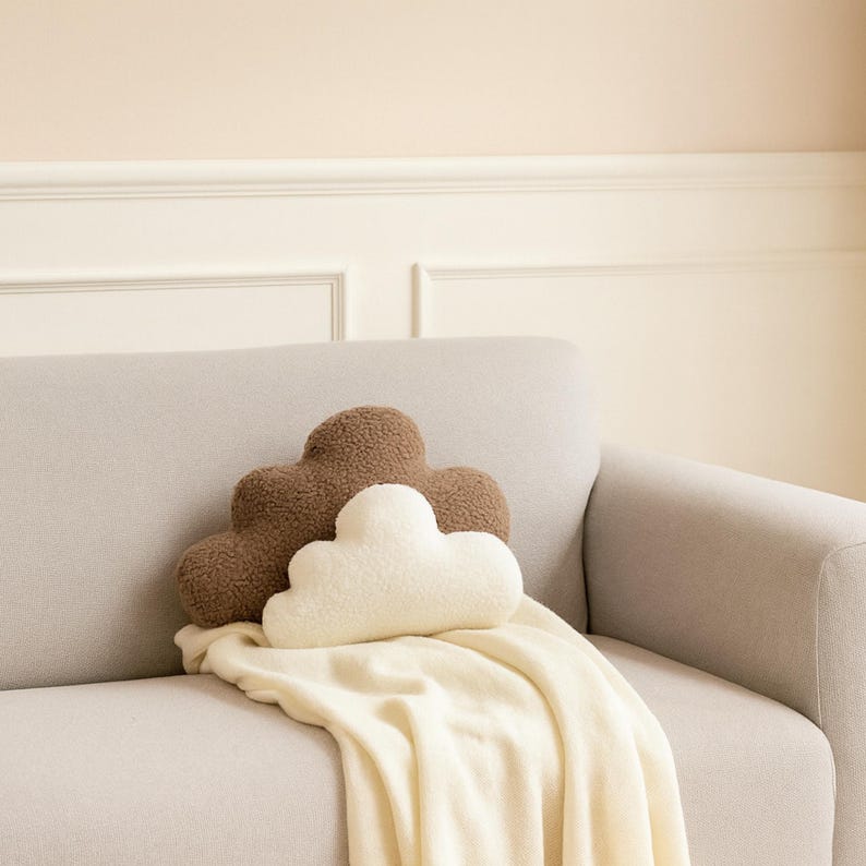 Cloud Pillow | Teddy Boucle Cloud Cushion | Sleep Companion | Nursery Decor | Baby Room Decor | Kids Room Cushion | Soft Plush Pillow