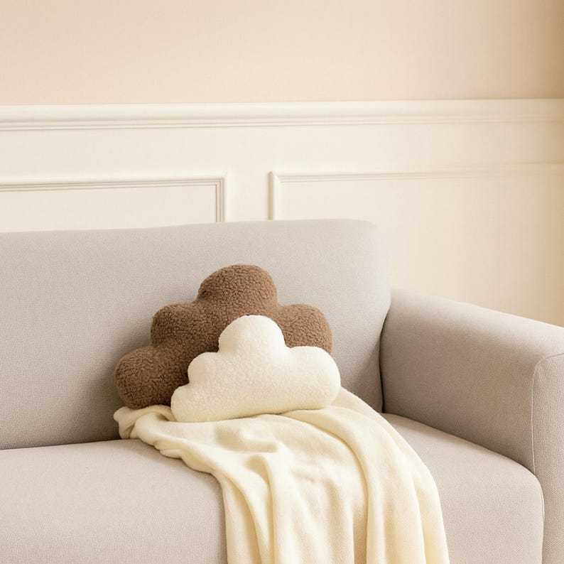Cloud Pillow | Teddy Boucle Cloud Cushion | Sleep Companion | Nursery Decor | Baby Room Decor | Kids Room Cushion | Soft Plush Pillow