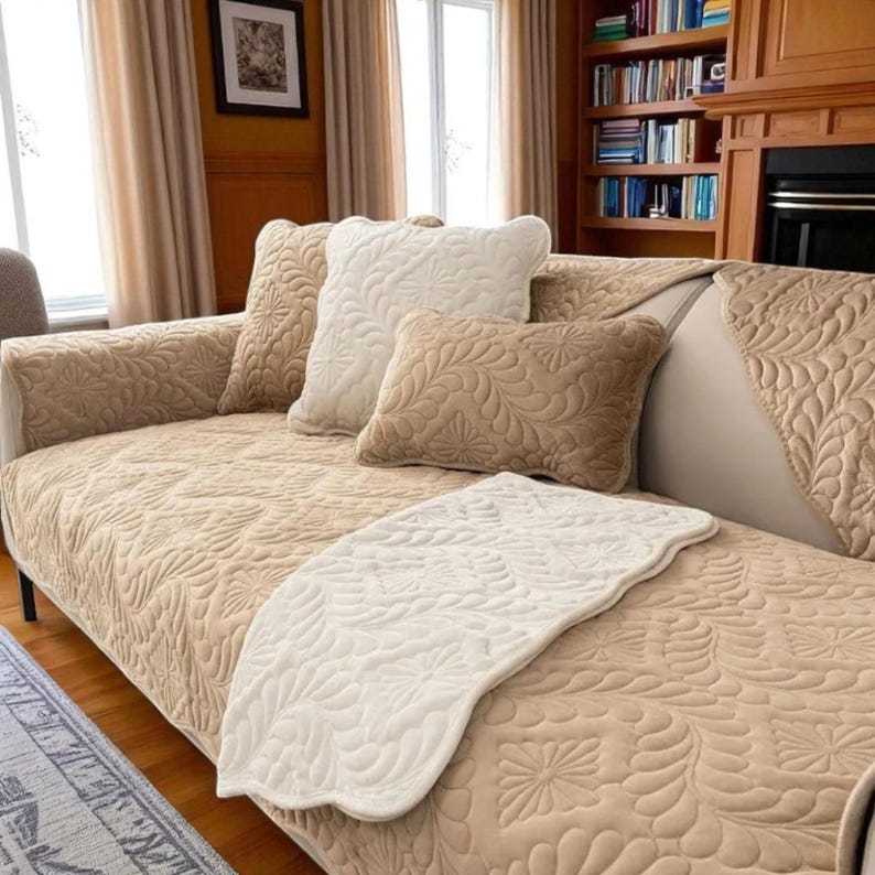 Stretch sofa cover, washable soft couch cover sofa protector, cozy modern home decor