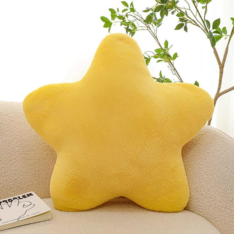 30CM Star Shaped Plush Pillow – Cute Butter Cheese Throw Cushion for Sofa, Bed, Dorm | Decorative Star Pillow, Plush Throw Pillow