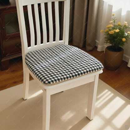 Thick Washed Cotton Chair Pad, U-Shaped Plush Seat Cushion