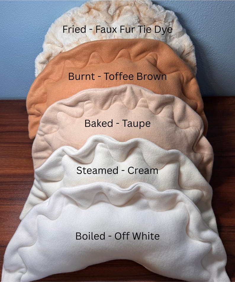Handmade Pierogi Dumpling Stuffed Throw Pillow | Food | Polish Dumpling | Pittsburgh | Cream | Neutral | Tie Dye | Decor | Couch | Bed
