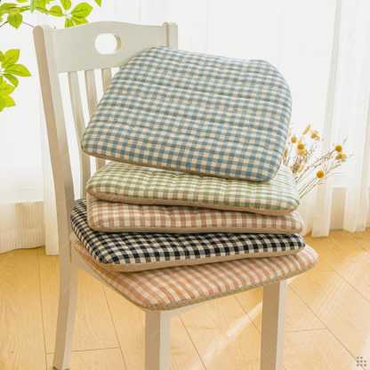 Thick Washed Cotton Chair Pad, U-Shaped Plush Seat Cushion
