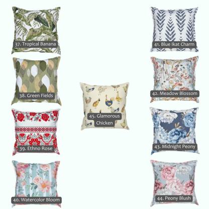 Peony Round Chair Cushion Floral Print Soft Seat Pad with Ties for Kitchen Gift for Cottage Style Lovers Round Floral Cushion for Outdoor