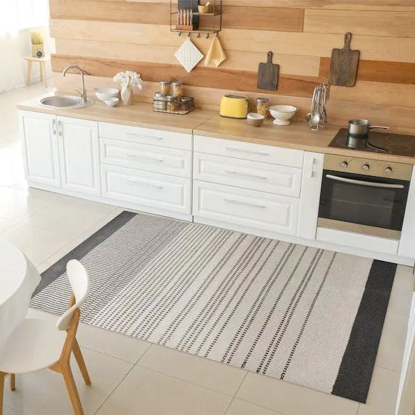 CASPER Art Mat, Grey Vinyl Protective Mat, Persian Rug Design, Waterproof Floor Mat, Vinyl Area Rug, Home Ideas, Bathroom, Kitchen