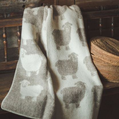 4 Multiple Colors, Wool Blanket Natural New Zealand Wool 130x200cm Double-sided Reversible Blanket Throw Plaid Warm with Old sheep Gift