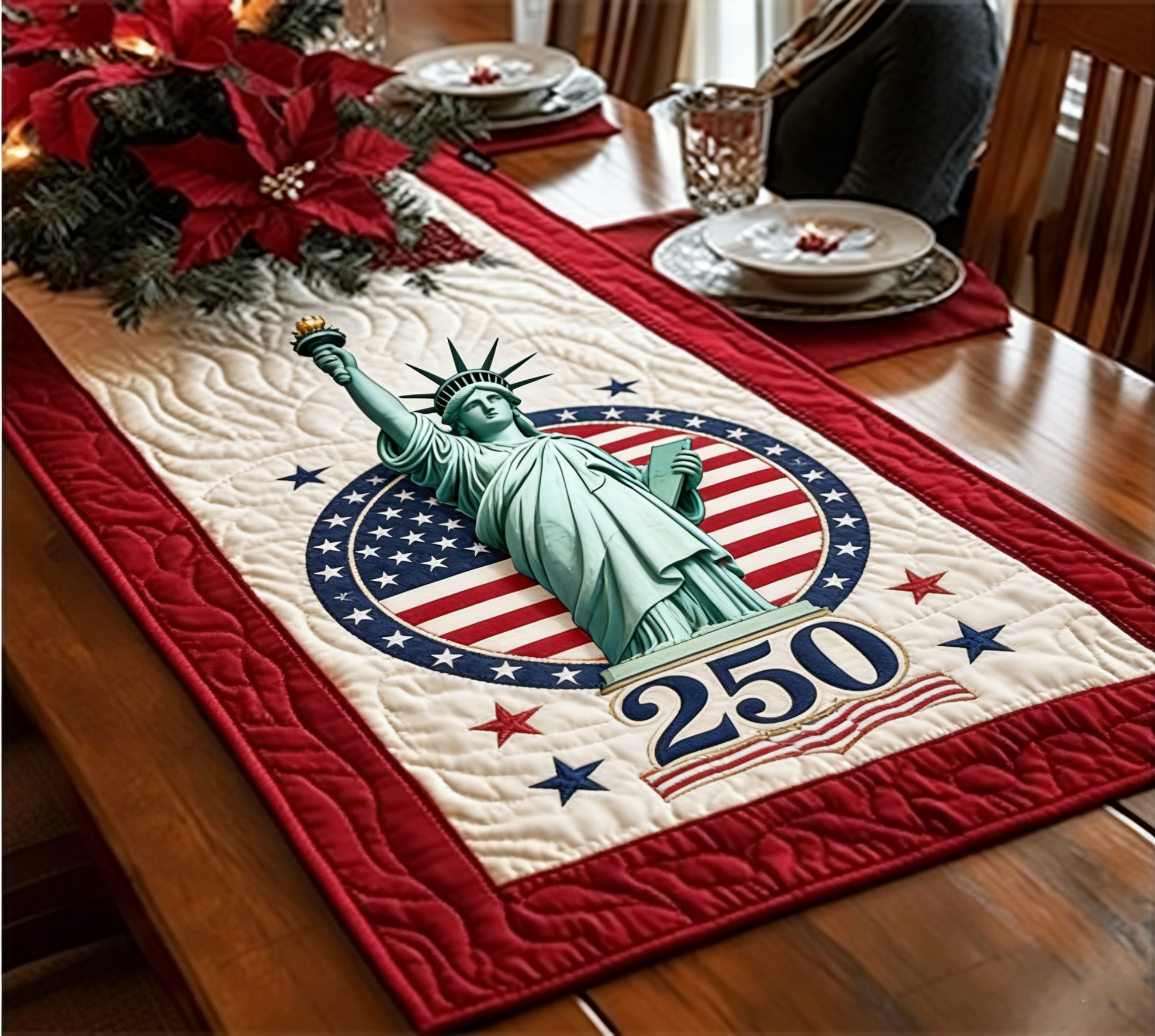 Snowy Village Ride Quilted Table Runner NCU0TH1998