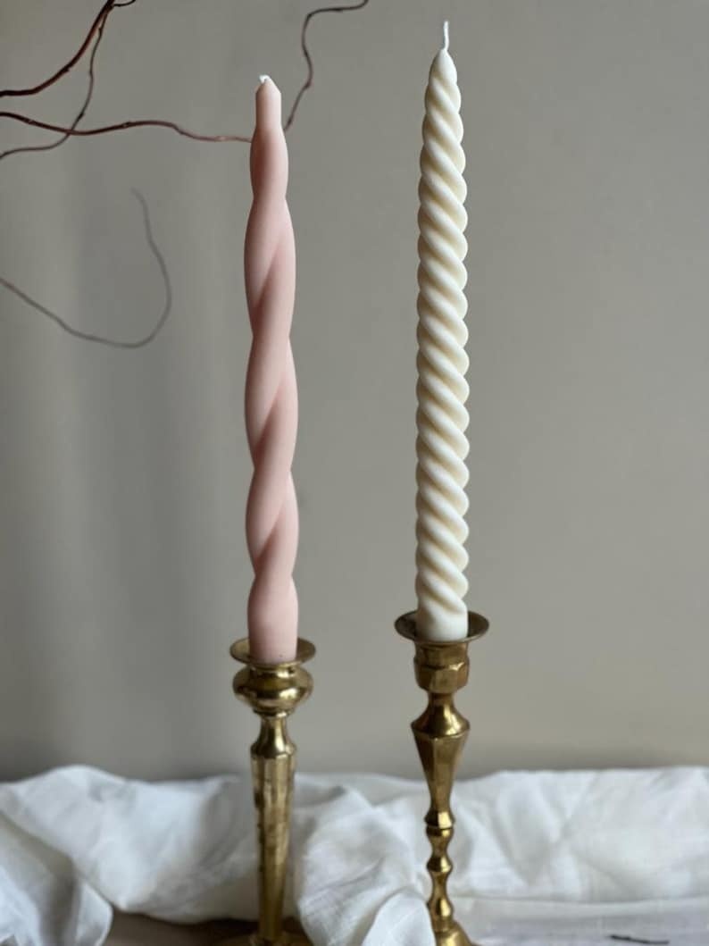 Twisted Taper Candles: Elegant Home Decor, Dinner Candles