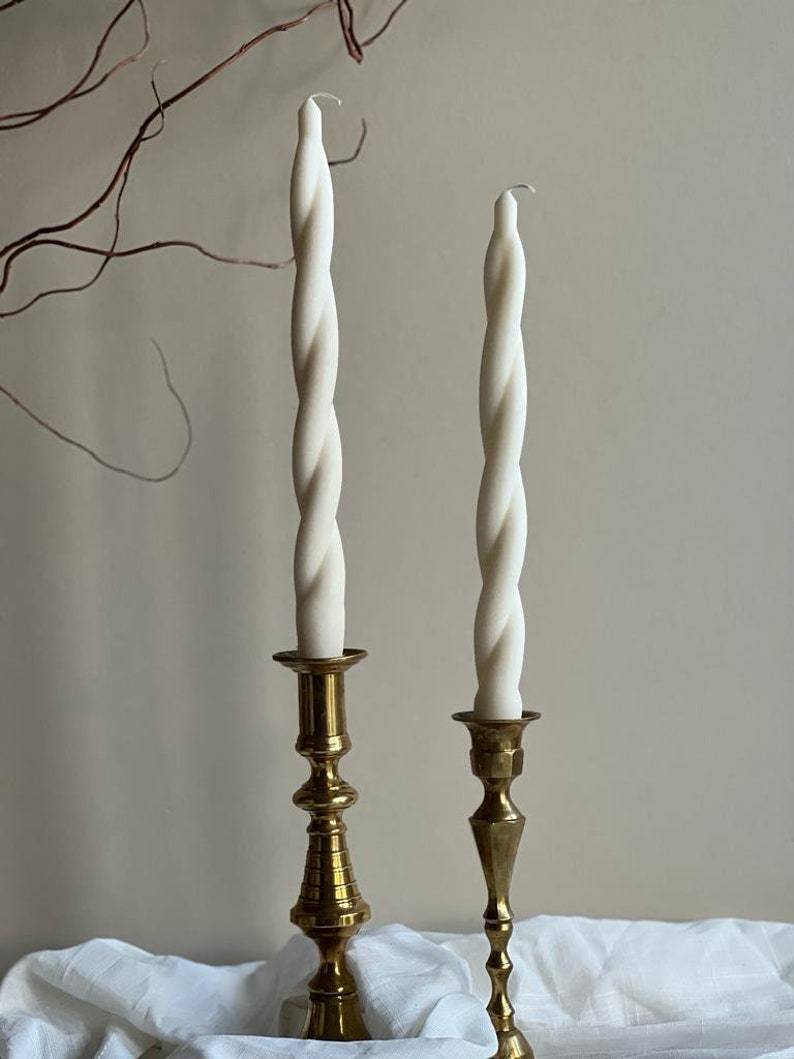 Twisted Taper Candles: Elegant Home Decor, Dinner Candles