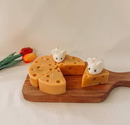 Cheese Mouse Food Soy Wax Candle Essential Oil Home Decor Gift