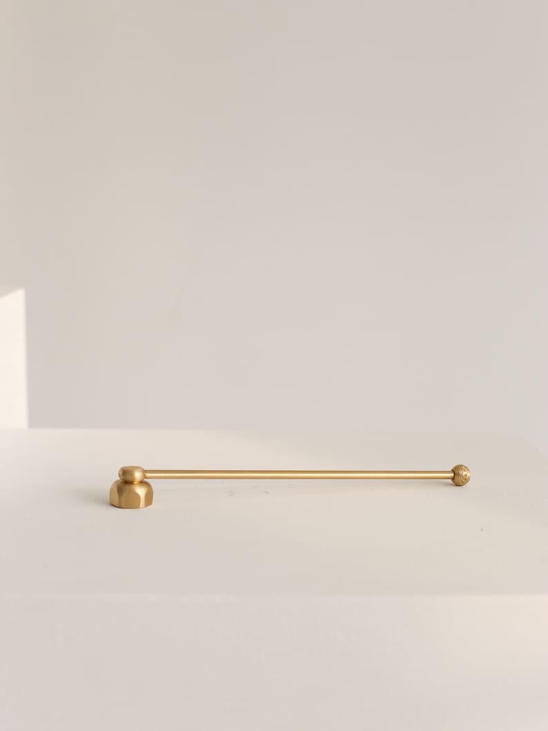 Antique Brass Candle Snuffer: 6.7in Candle Extinguisher