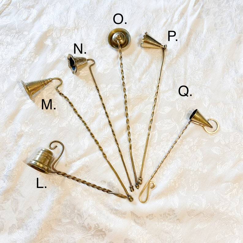 Vintage Brass Candle Snuffer: Fire Extinguisher, Various Styles