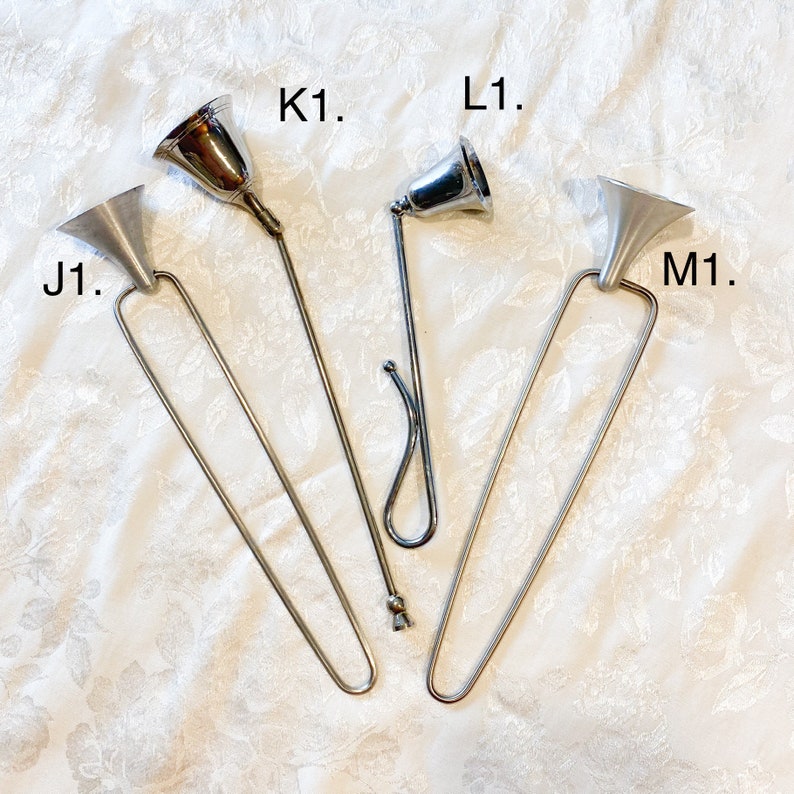 Vintage Brass Candle Snuffer: Fire Extinguisher, Various Styles