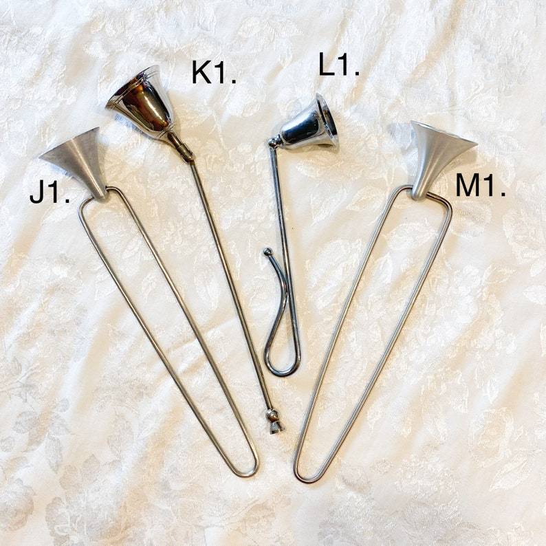 Vintage Brass Candle Snuffer: Fire Extinguisher, Various Styles