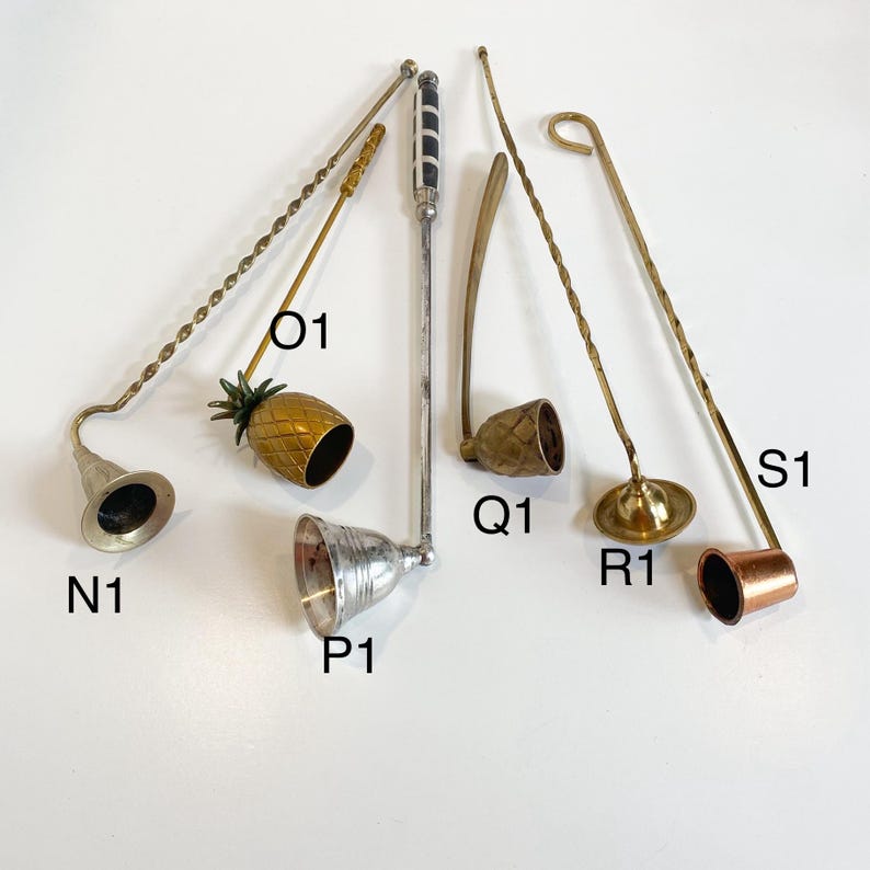Vintage Brass Candle Snuffer: Fire Extinguisher, Various Styles
