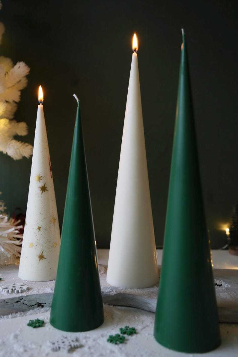 Cone Taper Candles: Tall Pillar, Elegant Home Decor