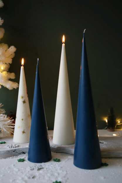 Cone Taper Candles: Tall Pillar, Elegant Home Decor