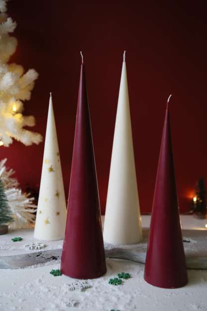 Cone Taper Candles: Tall Pillar, Elegant Home Decor