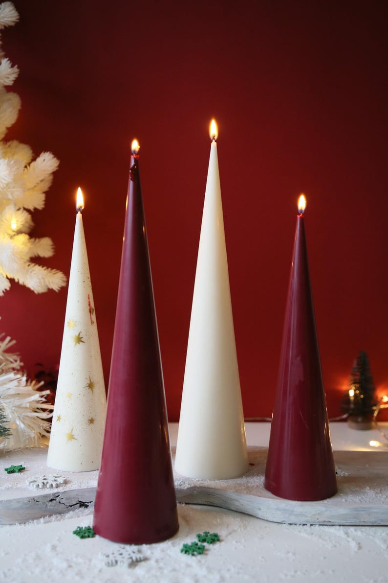 Cone Taper Candles: Tall Pillar, Elegant Home Decor