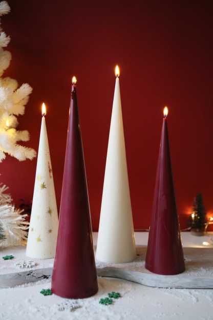 Cone Taper Candles: Tall Pillar, Elegant Home Decor