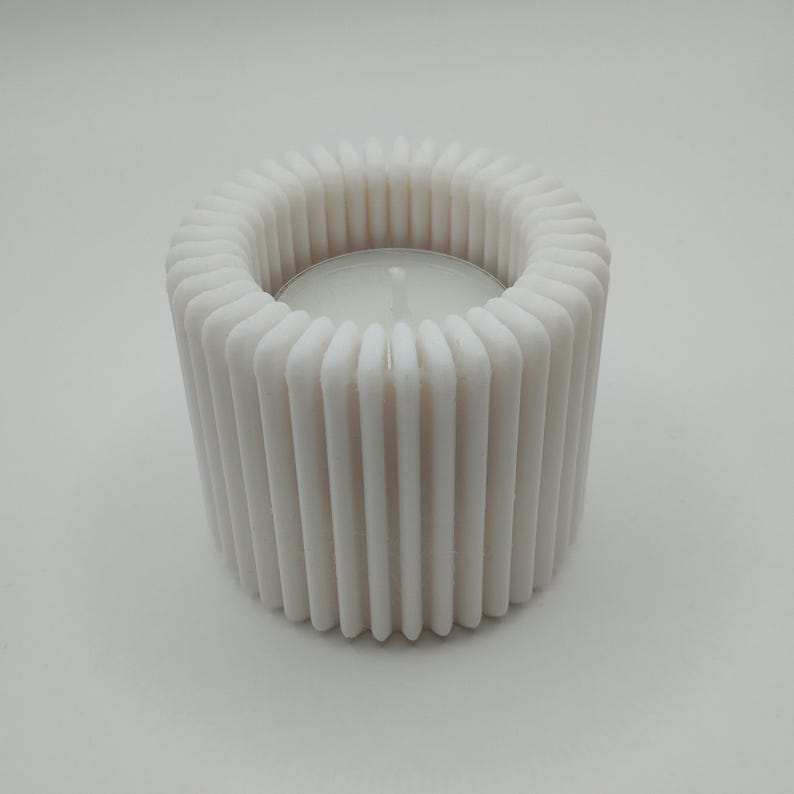 Ribbed Tealight Candle Holder