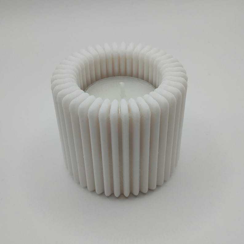 Ribbed Tealight Candle Holder