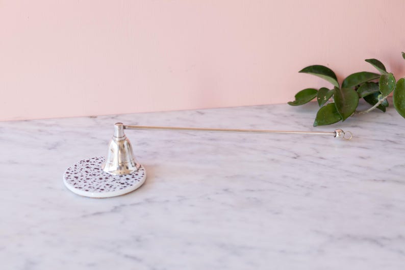 Silver Toned Candle Snuffer - Hinged Cone Shaped Candle Extinguisher - Vintage Silver Holiday Decor - Altar Tools - Witchy Accessories