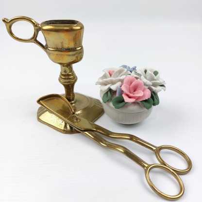Antique Brass Candle Snuffer with Stand - Vintage Candle Flame Extinguisher, Elegant Home Decor