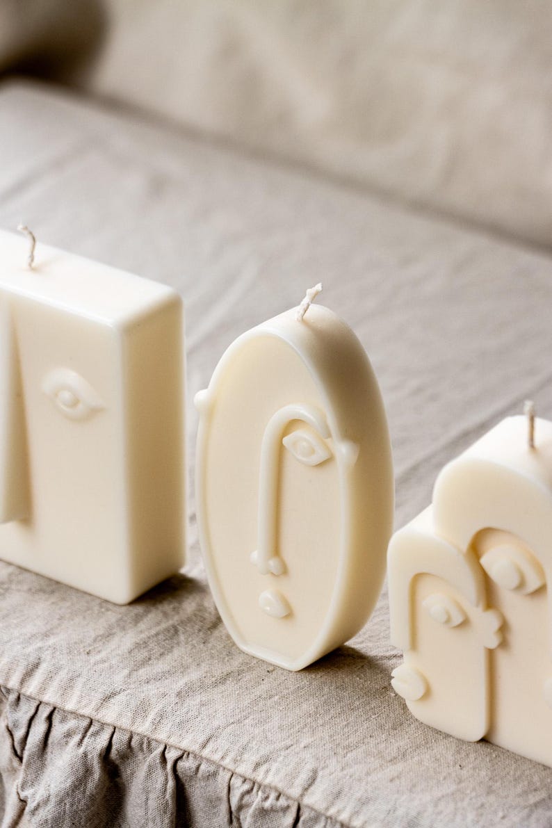 Abstract Faces Candle set